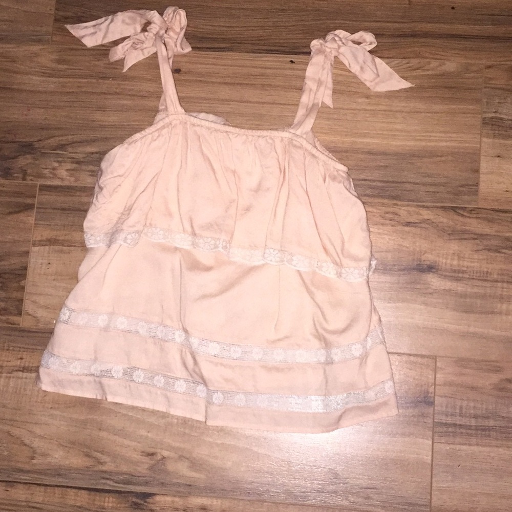 Cute lace lined crop top